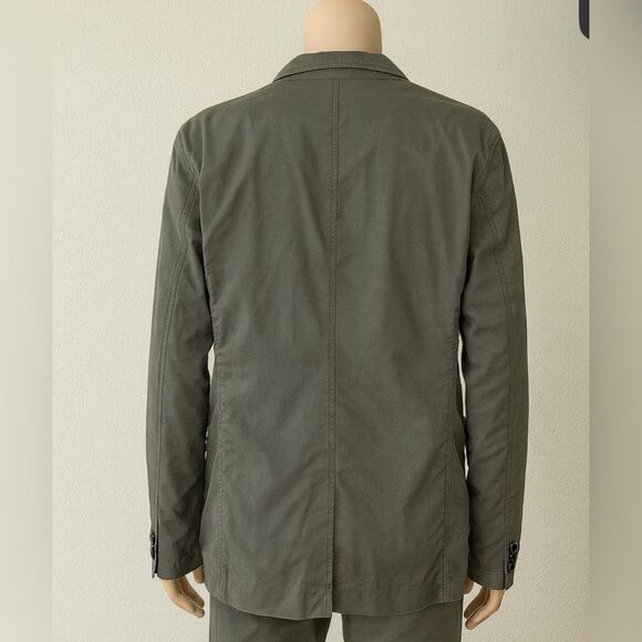 Club Monaco Grant Fit Men’s Blazer M (40 ) Olive Casual 100% Cotton Jacket - Picture 3 of 8